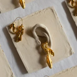 Anissa Kermiche Earrings-Dangling Drape Earrings (Gold)