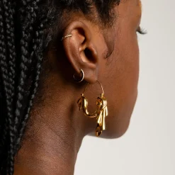 Anissa Kermiche Earrings-Dangling Drape Earrings (Gold)