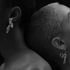 Anissa Kermiche Earrings-Dangling Drape Earrings (Silver)
