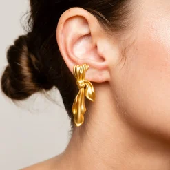 Anissa Kermiche Earrings-Gilded Cloth Earrings (Gold)