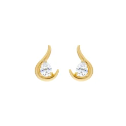 Anissa Kermiche Earrings-Grande Poire De Feu Earrings (Clear)