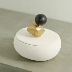 Anissa Kermiche Home-Jewellery Box (White, Gold, Black)
