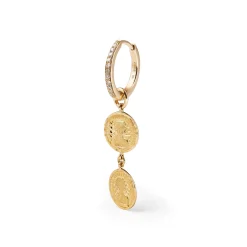 Anissa Kermiche Earrings-Louise D'Or Double Coin Earring