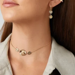 Anissa Kermiche Earrings-Louise D'Or Double Coin Earring