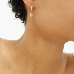 Anissa Kermiche Earrings-Louise D'Or Double Coin Earring