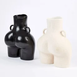 Anissa Kermiche Home-Love Handles Vase (Speckled Beige)