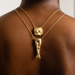 Anissa Kermiche Necklaces-Rubies Boobies Necklace (Sanded)