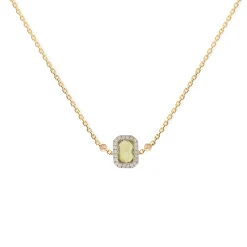 Anissa Kermiche Necklaces-Square Peridot Necklace