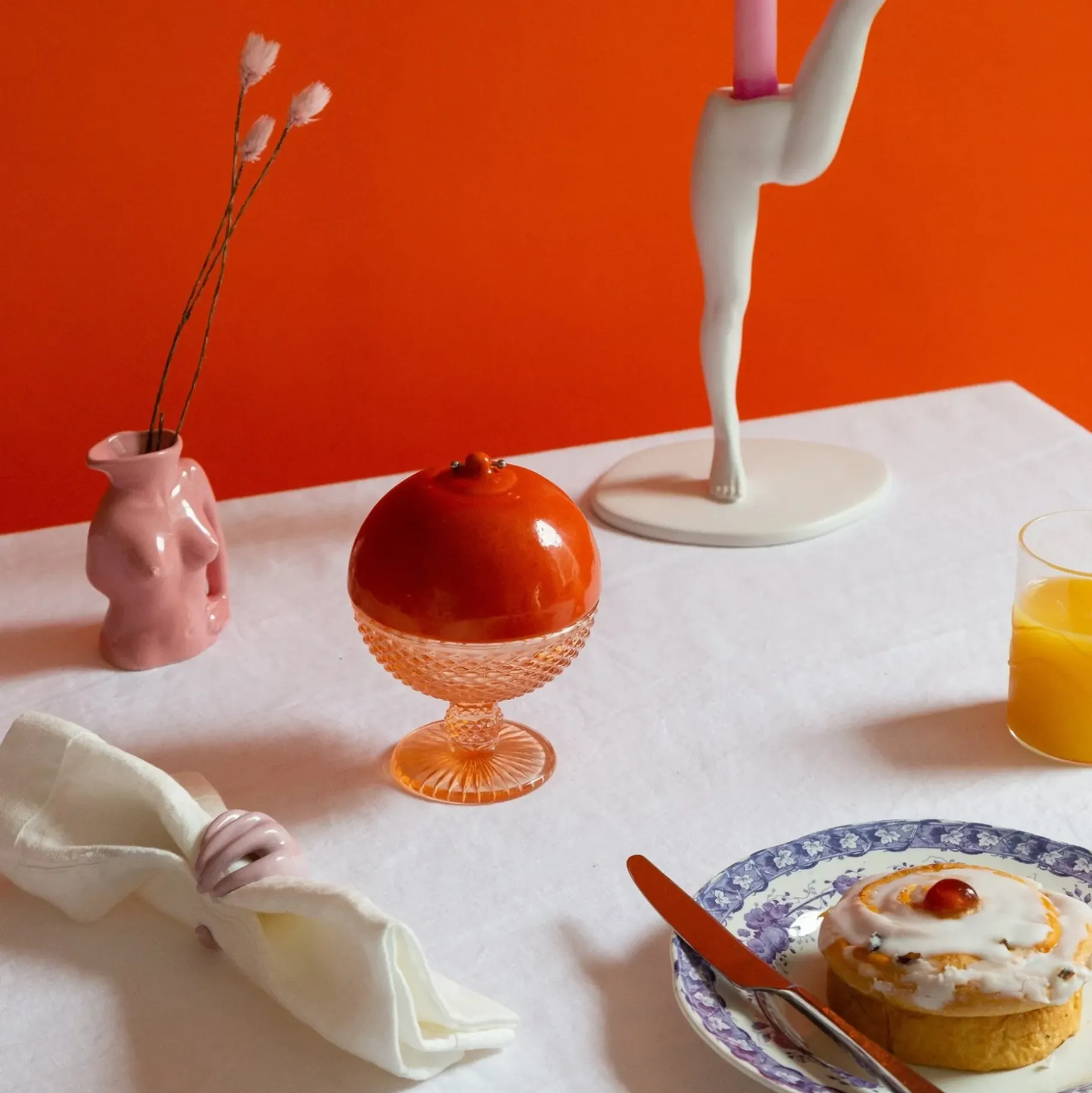Anissa Kermiche Home-Sugar Tits Pot (High-Shine Orange)