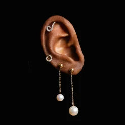 Anissa Kermiche Earrings-Swirl Stud