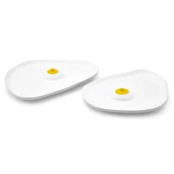 Anissa Kermiche Home-Tatas Plates (High-Shine White, Yellow)