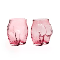 Anissa Kermiche Home-The Popotin Gl(Ass) Rose-Set Of Two
