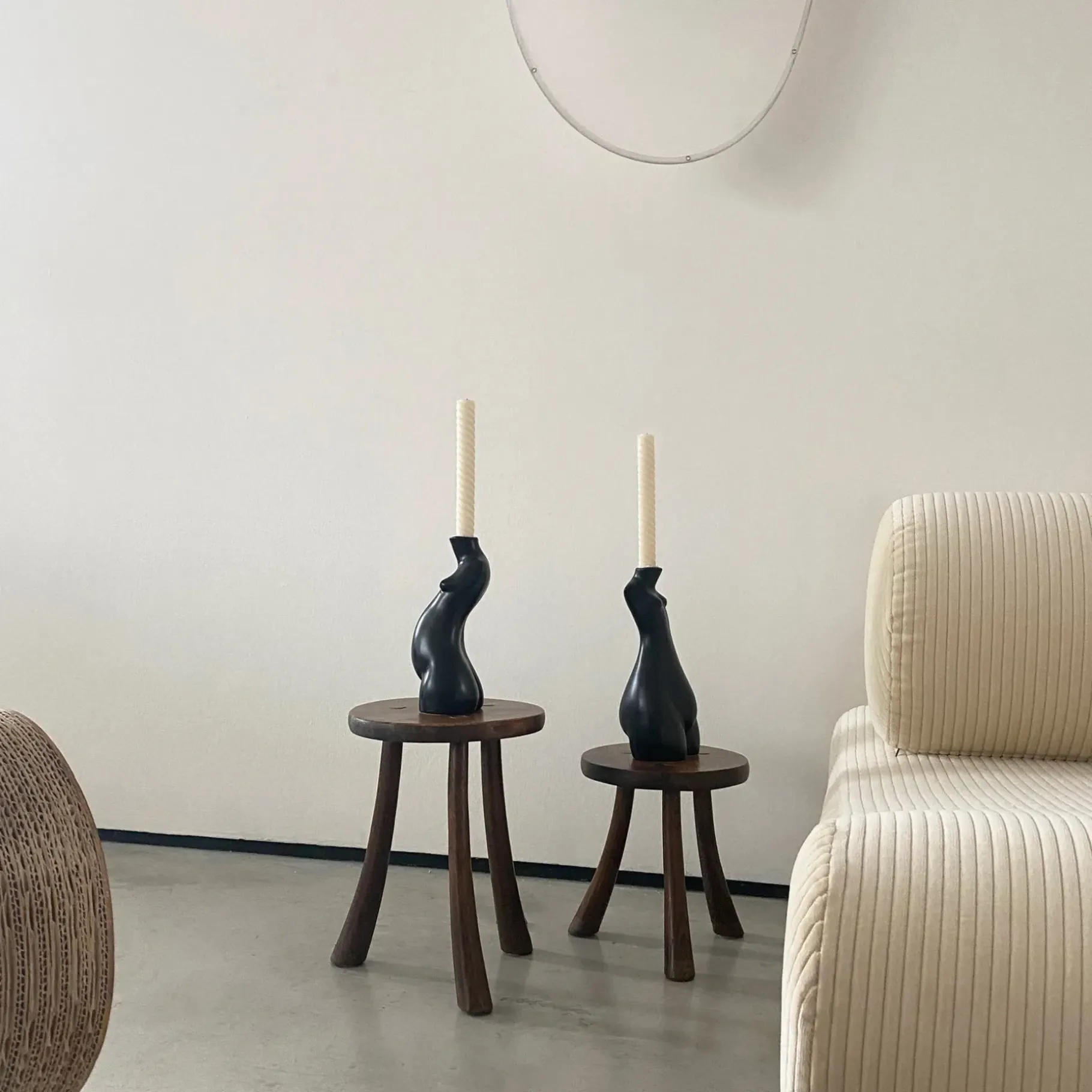 Anissa Kermiche Home-Tit For Tat Candlestick Short (Matte Black)