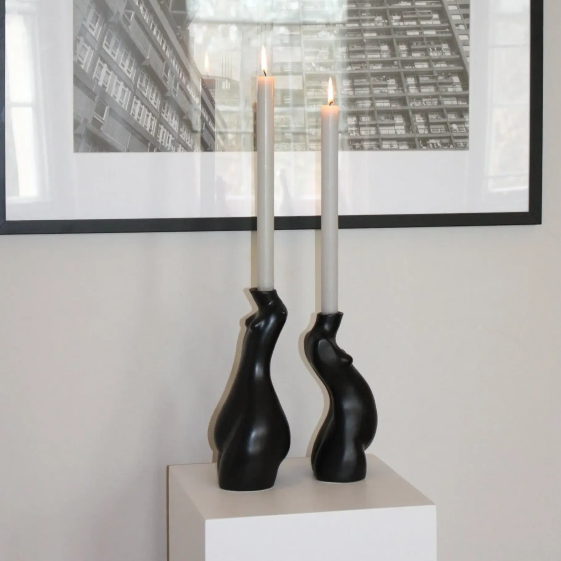 Anissa Kermiche Home-Tit For Tat Candlestick Tall (Black)