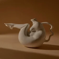 Anissa Kermiche Home-Tit-Tea Pot (High-Shine White)