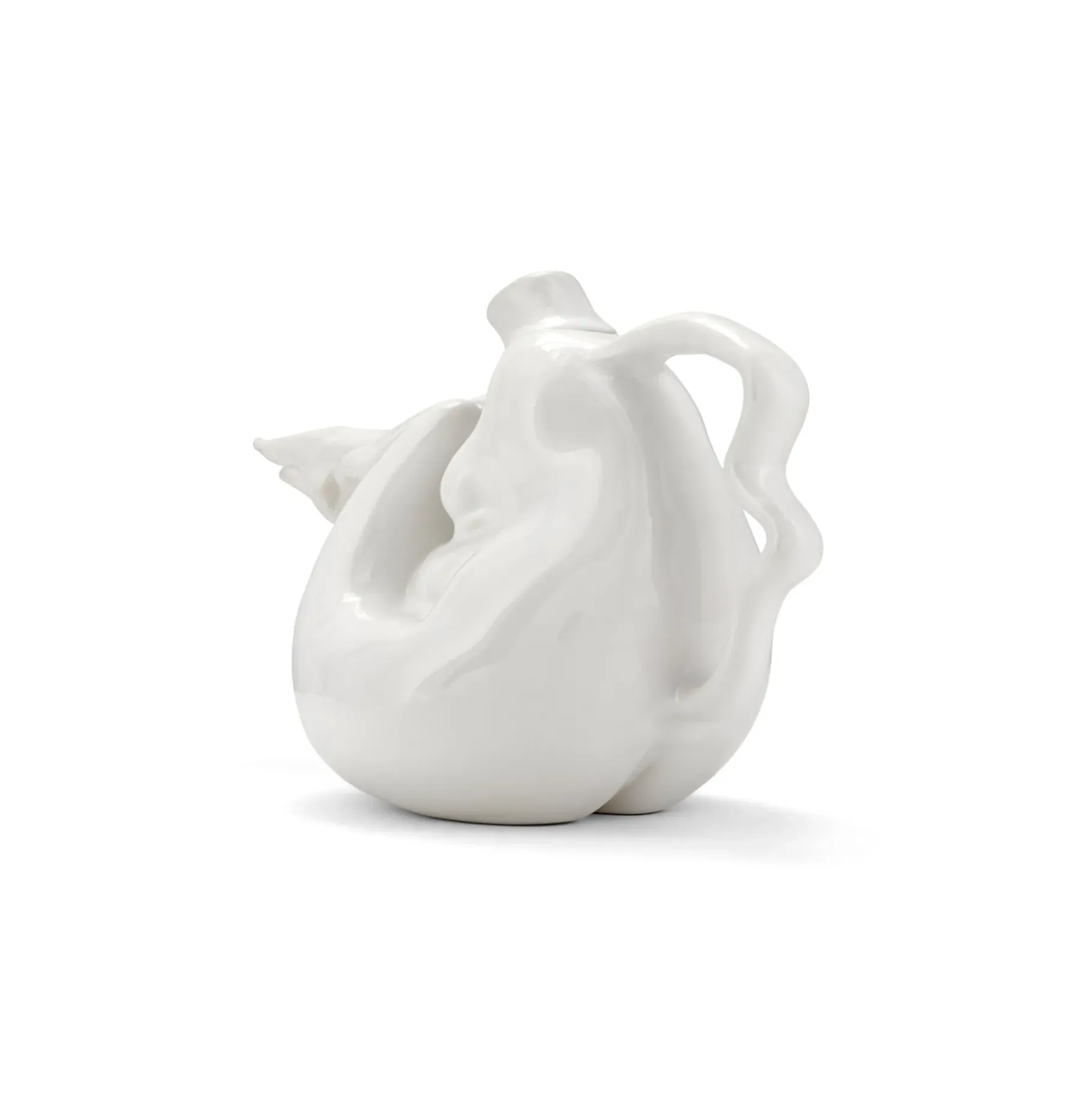 Anissa Kermiche Home-Tit-Tea Pot (High-Shine White)