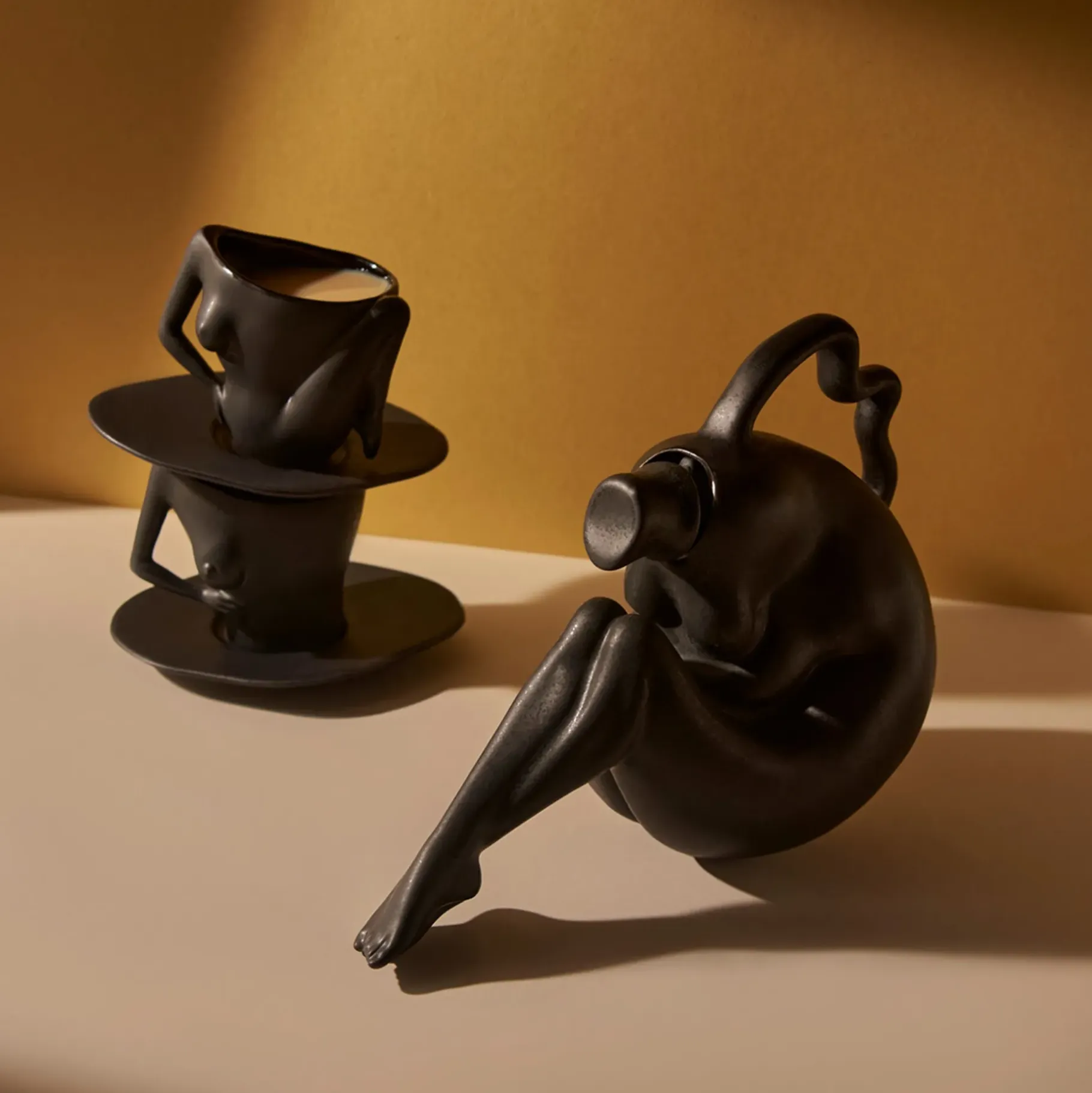 Anissa Kermiche Home-Tit-Tea Pot (Matte Mottled Black)